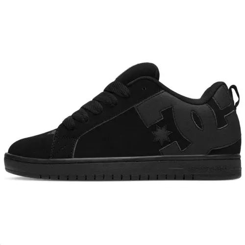 DC Shoes Cow Leather Low top Skateboard Shoes Men's Black