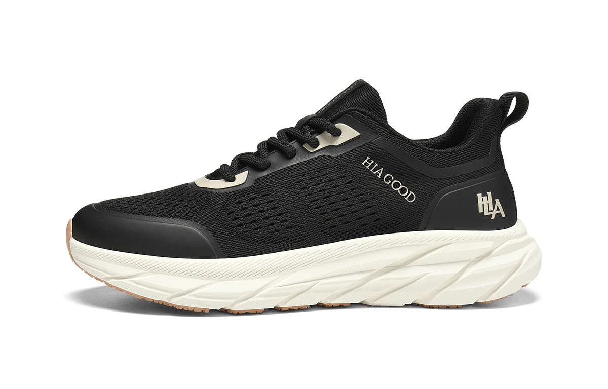 HLA Running Shoes Men’s Low Top Ecru Black