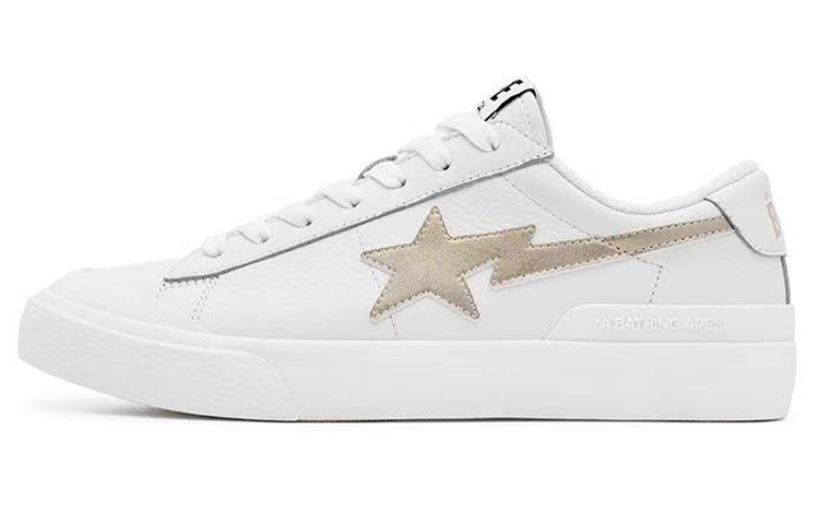 Мужские кеды A BATHING APE MAD STA (бело-черные)