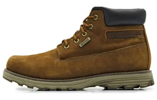CAT Founder WP TX Cow Leather Slip Resistant Ankle Length Outdoor Boots Brown