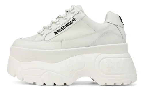 Naked Wolfe Sprinter Leather Abrasion Resistant Low top Sports Casual Shoes Women's White