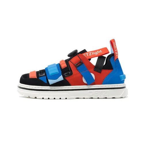 OETZI Ice Man Oz Cow Split Leather Low top Stylish Skateboarding Shoes Unisex Black & Blue