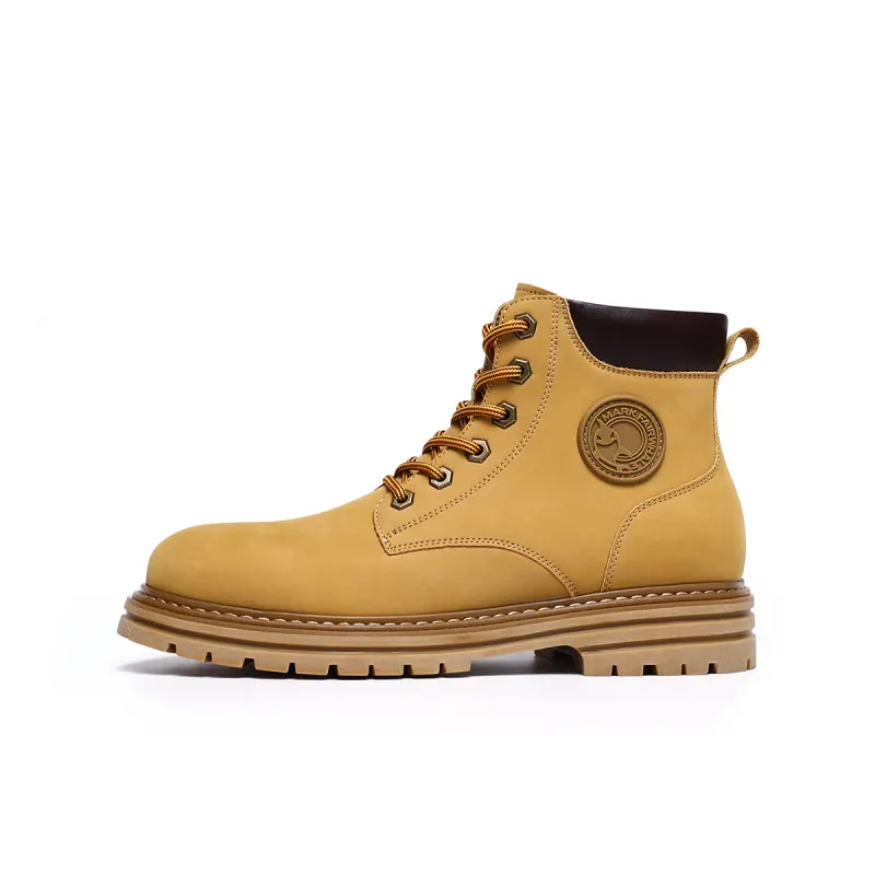 FAIRWHALE Combat Boots Men's Ginger Yellow/Black