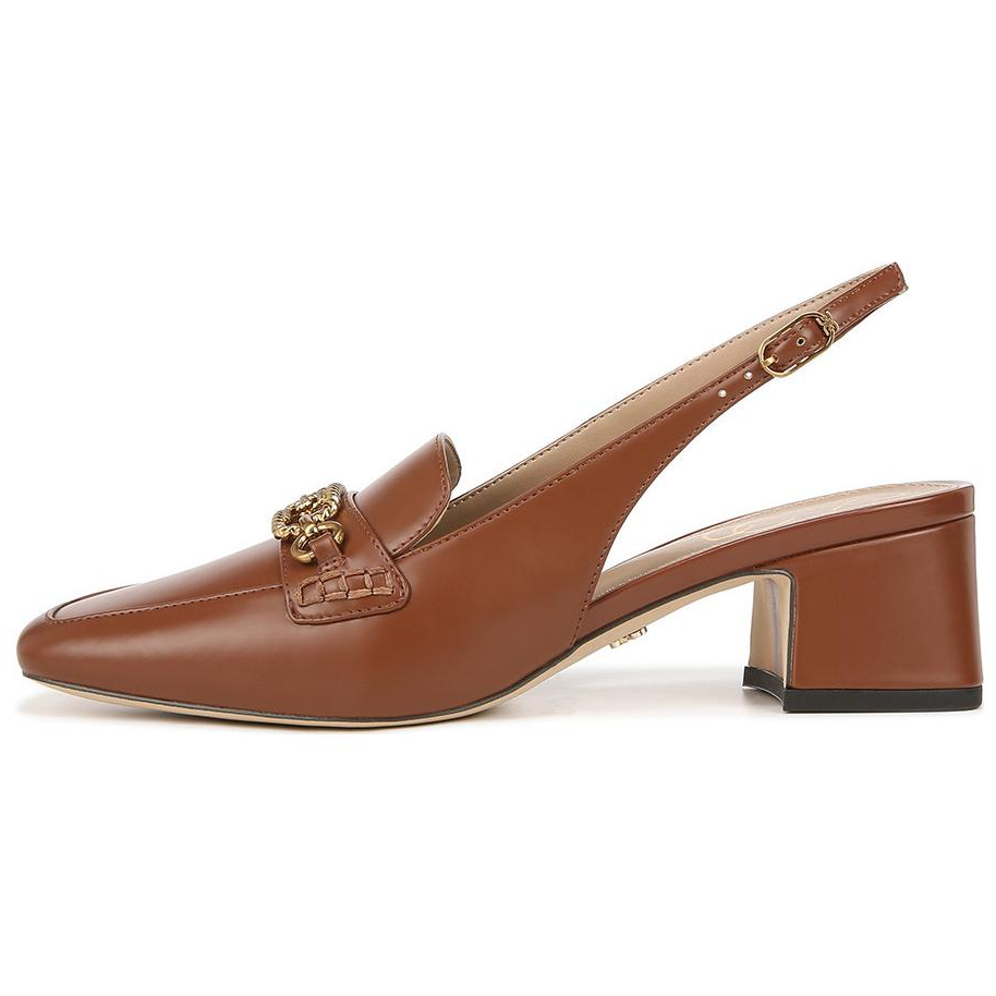 SAM EDELMAN Chunky Heel High Heels 5CM Women's Light Brown