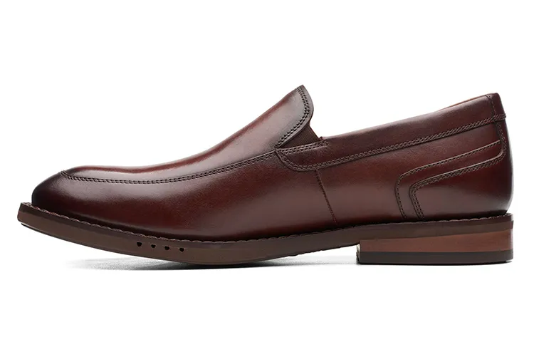 Clarks Casual Leather Shoes Men's Low Top Brown