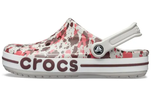 Crocs Bayaband Printed Classic Clogs 'White Brown Red'