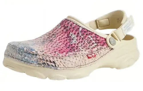 Levi's X PROLETA RE ART x Crocs Slip Resistant Abrasion Resistant Antibacterial Slip Resistant Optimized Unisex Pink