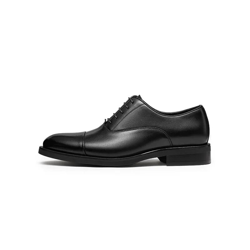 Red Dragonfly cow leather casual business formal leather shoes men's black