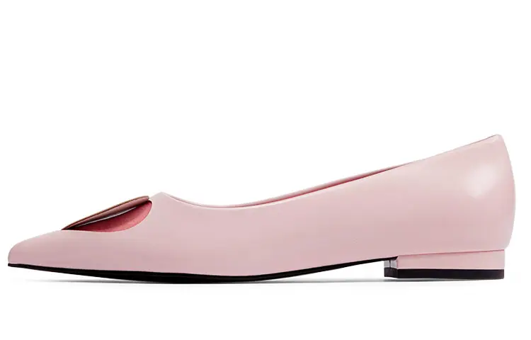 CHARLES&KEITH PU, Textile Casual Shoes Women's Pink