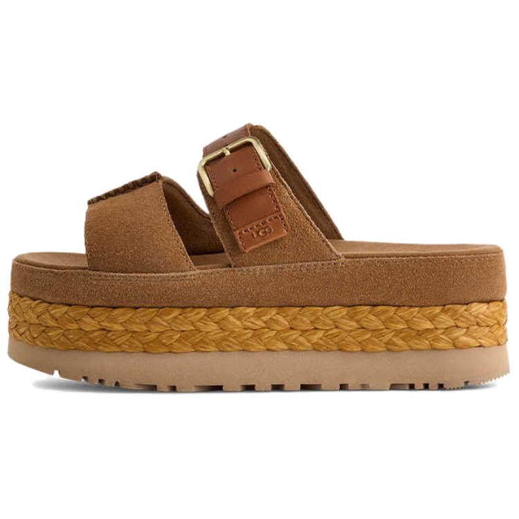Женские шлепанцы UGG Aubrey Slide (коричневые)