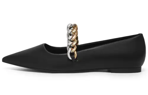 CHARLES&KEITH Pu Flat Shoes Women's Black