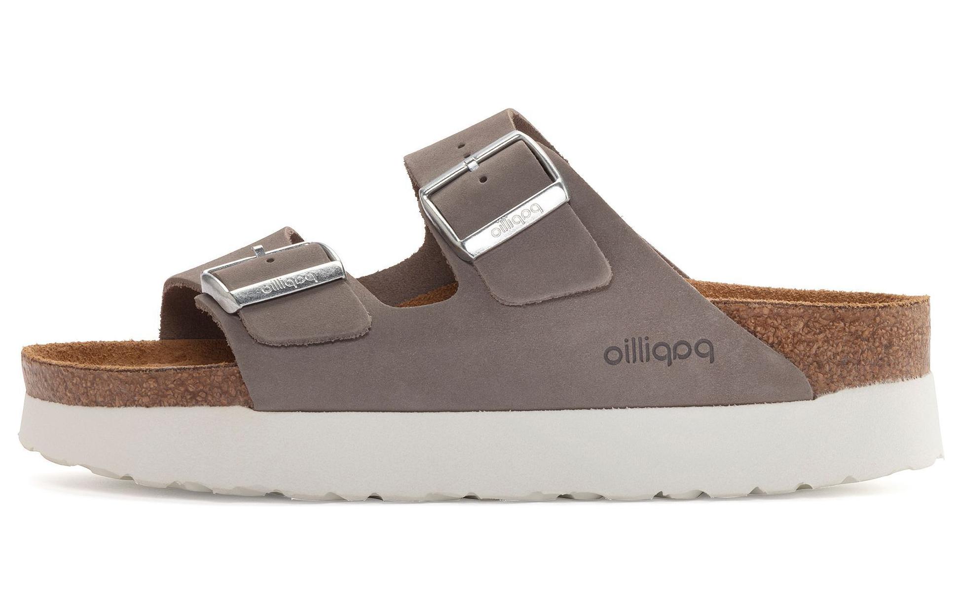 Birkenstock Suede Slide Slippers Women's Gray Narrow