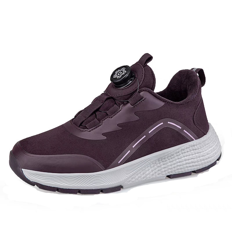 RONGSHI Winter Middle Aged Fleece Lined Outdoor Comfortable Soft Sole Walking Insulated Shoes Thermal