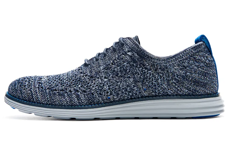 COLE HAAN Fabric Abrasion Resistant Breathable Thermal Low top Casual Shoes Men's Navy Blue