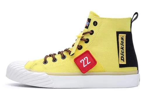 Dickies Canvas Shoes Unisex High Top Yellow