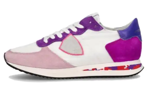 PHILIPPE MODEL Leather Low top Casual Shoes Women's Pink Purple