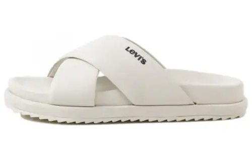 Levis Slide Slippers Women's White