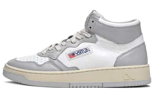 AUTRY Medalist Mid Leather Sneakers Two Toned 'White Grey' Women's
