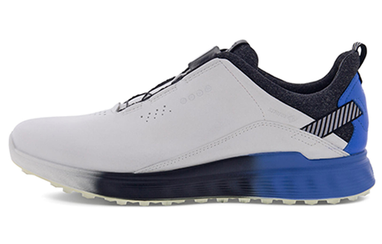 Ecco S Three Leather Low top Golf Shoes Men’s White Blue