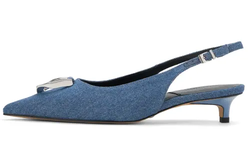 CHARLES&KEITH Small Ck Slim Heel High Heels 3.5cm Women's Blue/Black