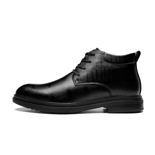 CARTELO Business Formal Boots With Fleece Lining For Comfort Men's Casual Shoes Men's Black