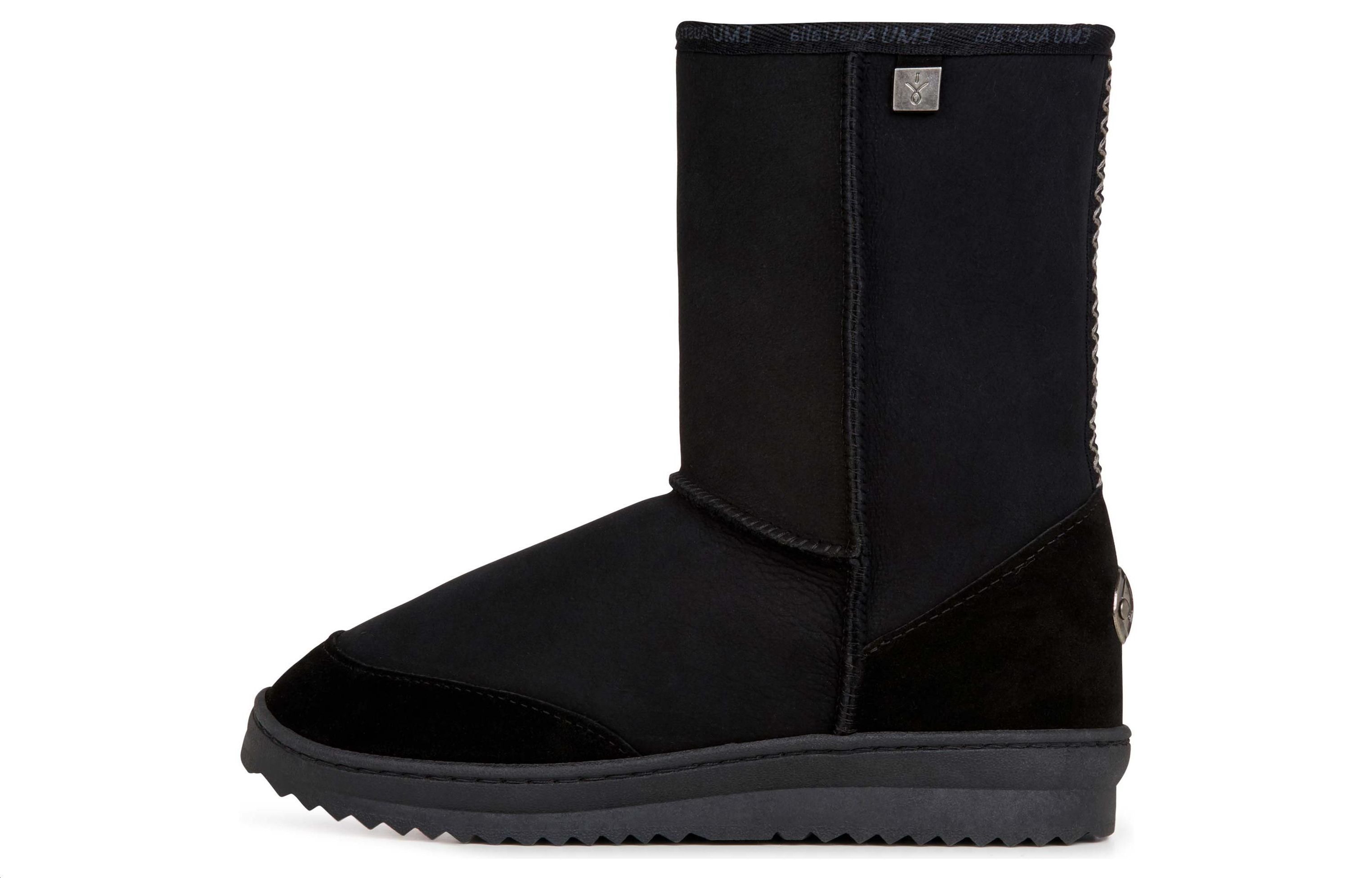 EMU Australia Sheepskin Crew Snow Boots Men's Black