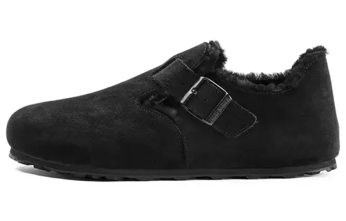 Birkenstock Logo print Suede Slippers