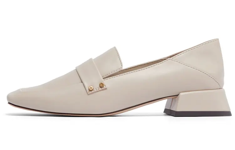 CHARLES&KEITH 3cm Chunky Heel Mary Jane Shoes Women's Milk White