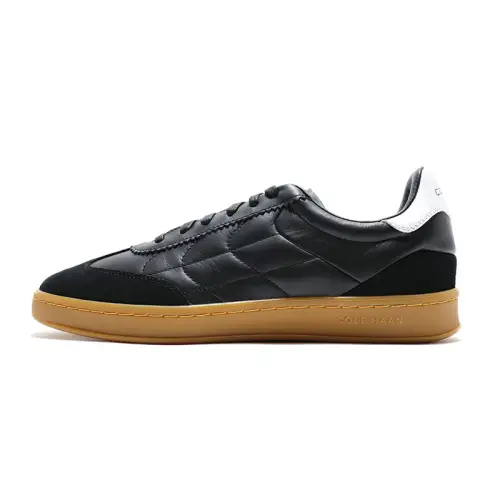 COLE HAAN Cow Leather Slip Resistant Cushioning Abrasion Resistant Lightweight Low top Skateboard Shoes Men's Black