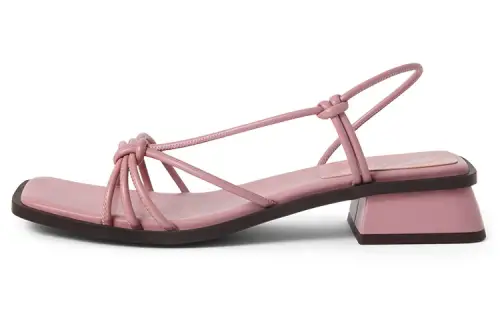 CHARLES&KEITH Pu One Strap Sandals 3cm Women's Pink