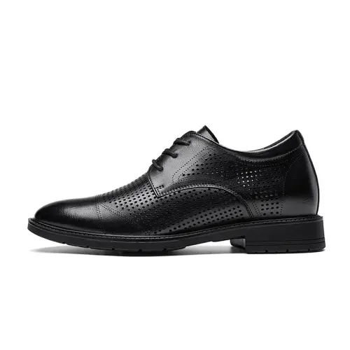 CARTELO Cow Split Leather Dress Shoes Men's Black