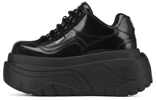 Naked Wolfe Satisfy Leather Cushioning Low top Sports Casual Shoes Women's Black