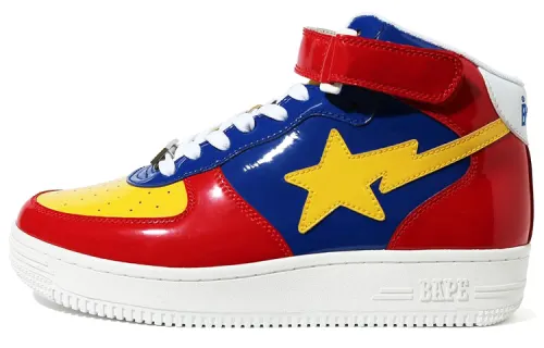 BAPE A BATHING APE Bape Sta Mid Red Yellow Blue 2020