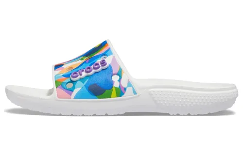 Crocs Classic Bubble Block Slides 'White Multi'