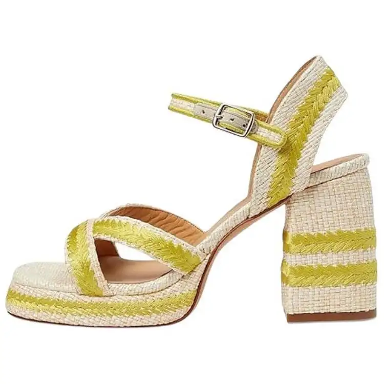 Castañer One Strap Sandals Women's Beige Yellow