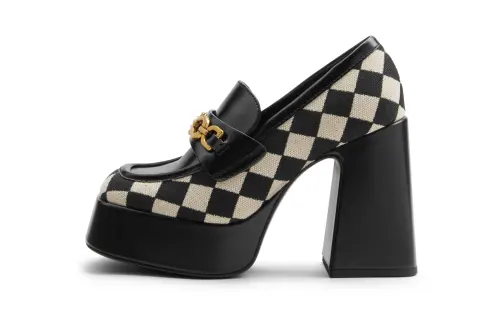 CHARLES&KEITH Pu Chunky Heel High Heels 11.2cm Women's
