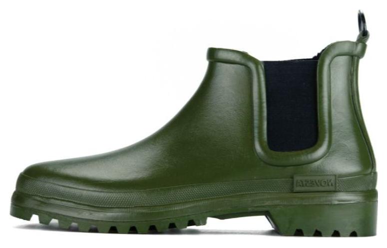Novesta Rubber Short Chelsea Boots Unisex Green