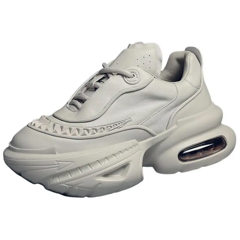 JANE HARLOW Leather Low top Chunky Sneakers Men's Gray