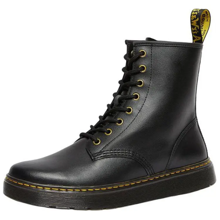 Dr.Martens Cow Split Leather Crew Combat Boots Unisex Black
