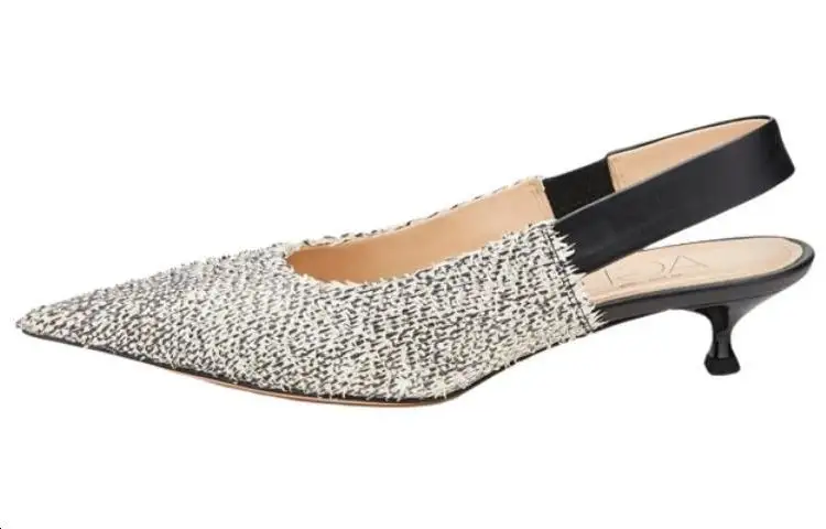 AGL Lenor Leather Chunky Heel High Heels 3cm Women's Gray