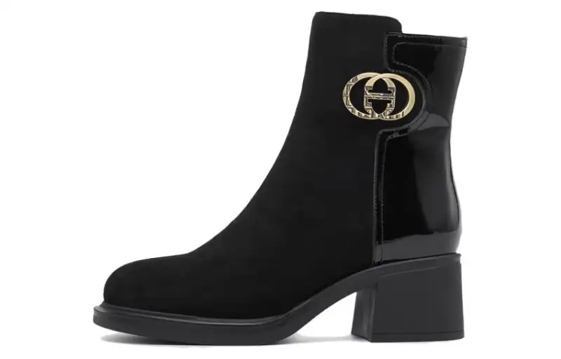 Chrisdien Deny Leather Ankle Boots 5.5cm Women's Black