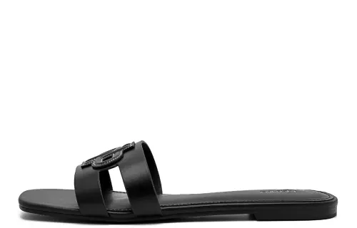 PEDRO Icon Slide Slippers Women's Black/White/Light Umber