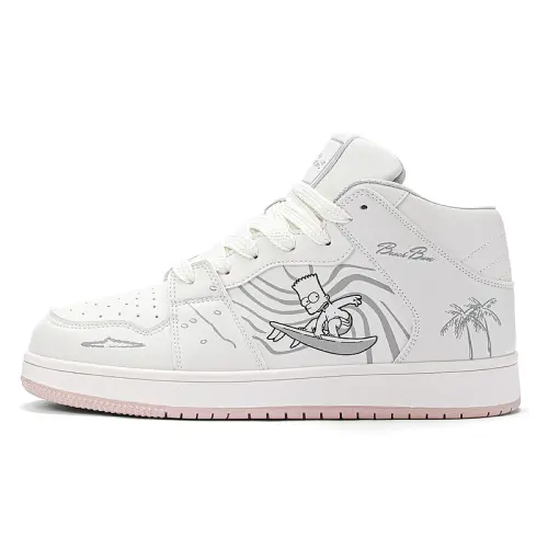 The Simpsons Slip Resistant Cushioning Abrasion Resistant Breathable High top Skateboard Shoes
