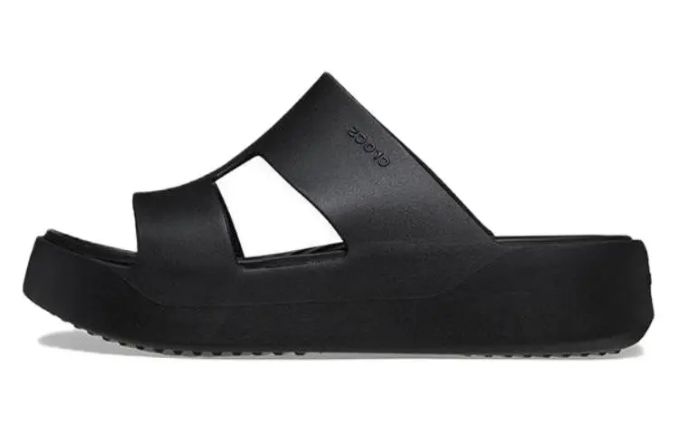 Crocs Slip Resistant Abrasion Resistant Quiet Slide Slippers Women's Black