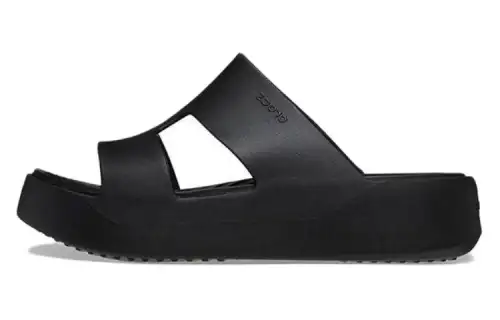Crocs Slip Resistant Abrasion Resistant Quiet Slide Slippers Women's Black