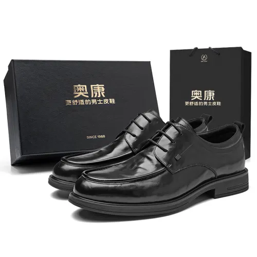 [Wedding Selection] AOKANG gift box, cow leather, comfortable and versatile British style, formal leather shoes, men's black