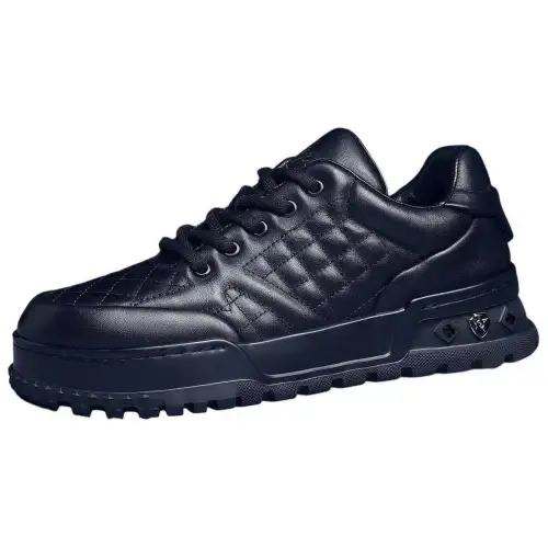 JANE HARLOW Leather Low top Casual Shoes Men's Black