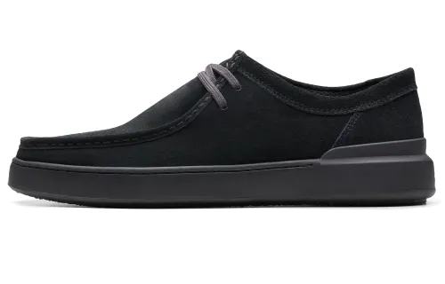 Clarks Cow Split Leather Casual Shoes Men's Black