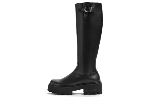 CHARLES&KEITH Small Ck Pu Knee high Boots 5.4cm Women's Black/Brown
