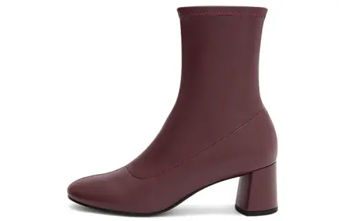 CHARLES&KEITH Ankle Boots Women's Wine Red